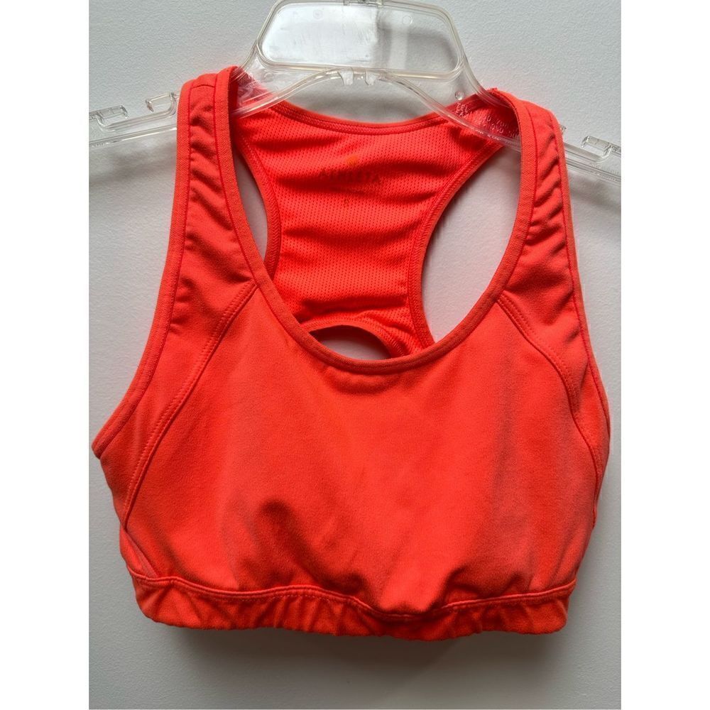 Athleta neon orange women’s sports bra size Small. #11-0267
